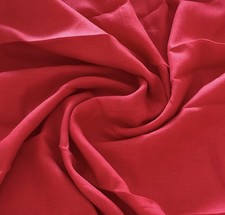 Vibrant Red Stretchy Satin Fabric