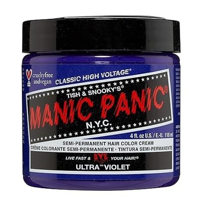 Manic Panic Semi Permanent Hair Dye - Long Lasting Color Ultra Violet (4 oz)