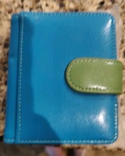 Creative Memories PicFolio Mini Album 3.5" x 4" Teal W/ Green Snap Clasp