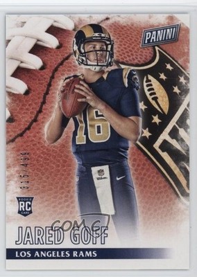 2016 Panini Black Friday Football Rookies 315/499 Jared Goff #63 Rookie RC 0o84