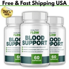 Healthy Flow Blood Support, Cardiovascular Circulation 60 Capsules 3 Pack US