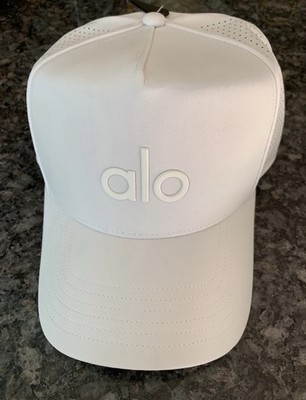 ALO YOGA Performance District Trucker Hat — White | eBay