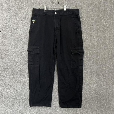 Polar Skate Co Men S Black  93 Cargo Pants Size 32X30 (34X26) Baggy Fit Street