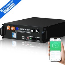 ECO-WORTHY 5.12kWh 48V 100AH Server Rack LiFePO4 Battery For Back-Up V3 Version