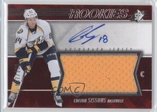 2014 SPx Spectrum Red Rookie Jersey Level 1 97/399 Colton Sissons #164 Auto 3c4