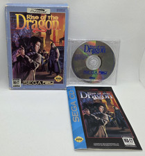 CIB RISE OF THE DRAGON Sega CD Cardboard Version CD/Manual/Box - TESTED WORKS 🐲