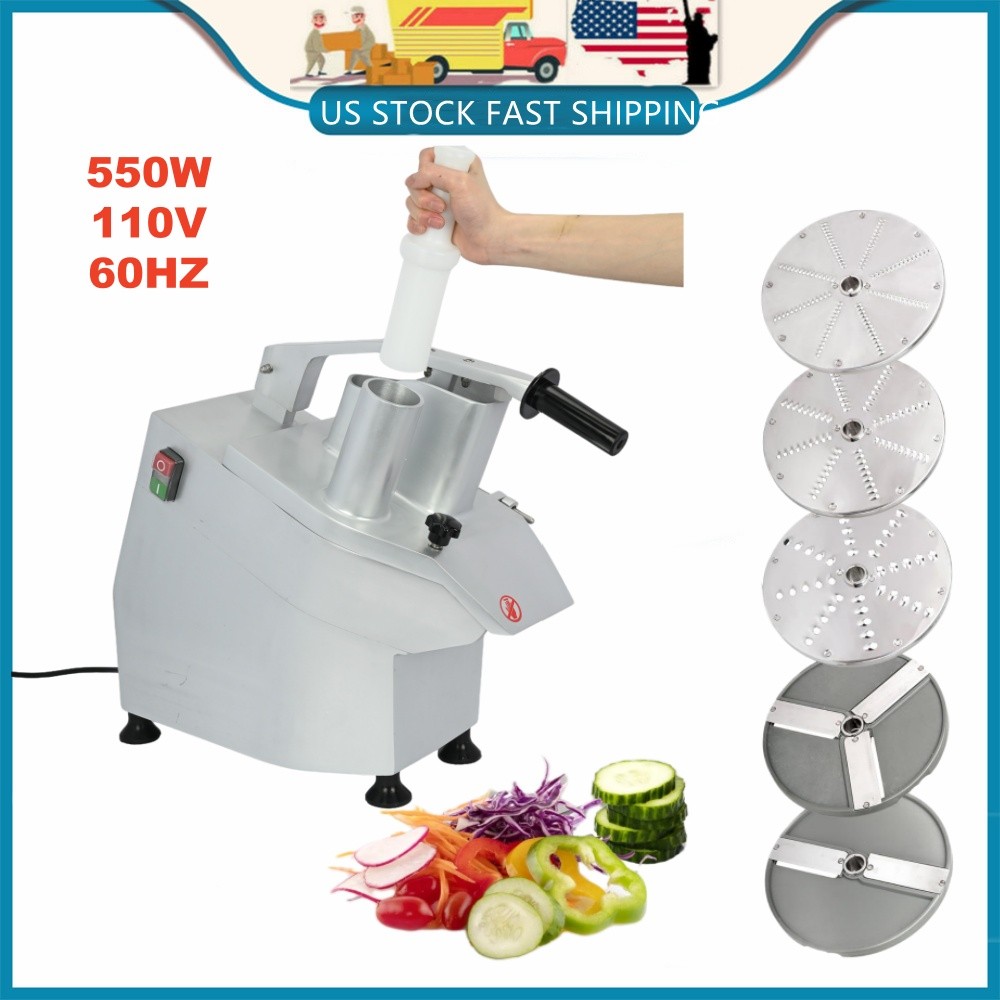 Electric Vegetable Chopper Cutting Machine Food Processor Commercial 550W 110V