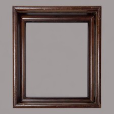 Antique Victorian Edwardian Wood Deep Frame Fits 9x11 Cove Moulding Rustic Brown