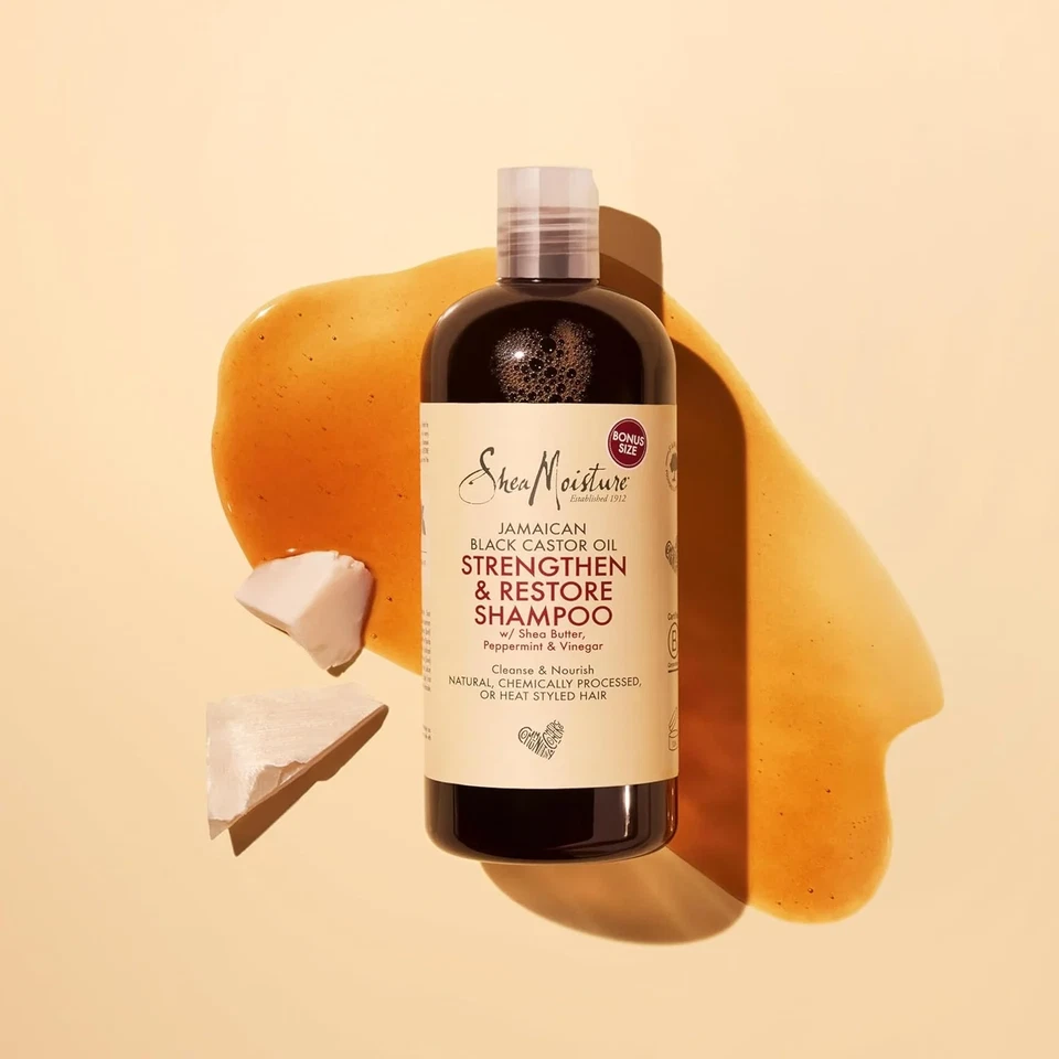 Shea Moisture Strengthen & Restore Shampoo Jamaican Black Castor Oil 473ml Bonus - Image 2 of 3