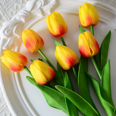 Artificial Tulip Flowers PU Fake Flowers Home Wedding Party Table Spring Decor