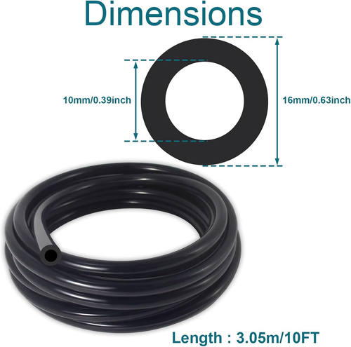 Tubo Aspirazione Automotive, 10 FT 3/8 Pollici ID Linea di Aspirazione, 130PSI Max Pressione Aspirante - Foto 2 di 12