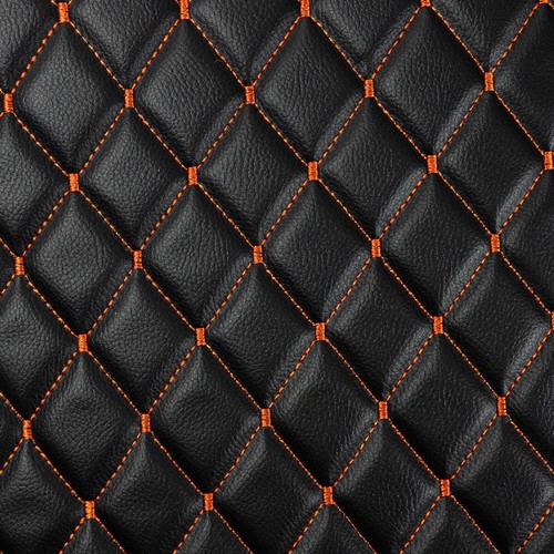 Faux Leather Fabric Foam Quilted Scrim Car Seat Upholstery Material (Baklava) - Picture 5 of 7