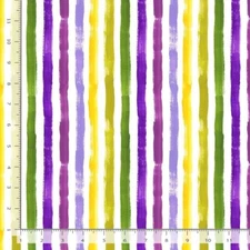 Dear Stella Mardi Gras Masquerade by Caitlin STELLA DCWR2691 Stripe  Cotton