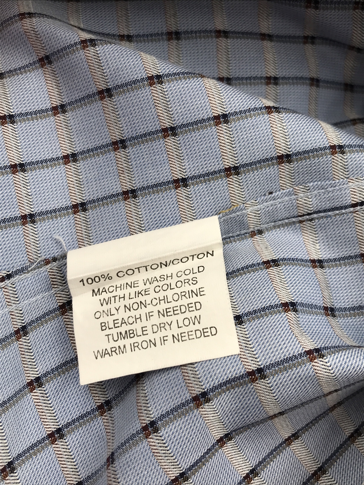 Robert Talbott Button Up Blue Windowpane Long Sle… - image 6