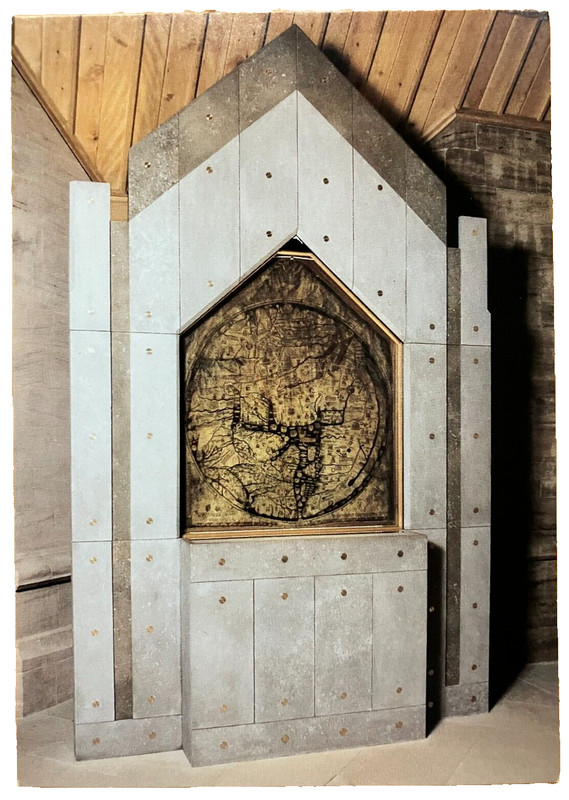 Postcard: Mappa Mundi, 13th-century world map, Hereford Cathedral, UK, unposted