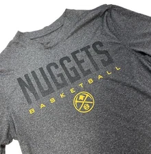 Denver Nuggets NBA Unk Crew Neck Long Sleeve Activewear Men’s S Gray