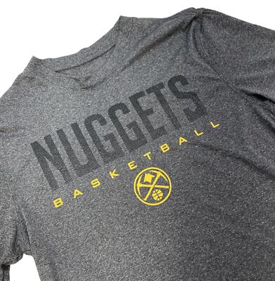 Denver Nuggets NBA Unk Crew Neck Long Sleeve Activewear Men s S Gray 
