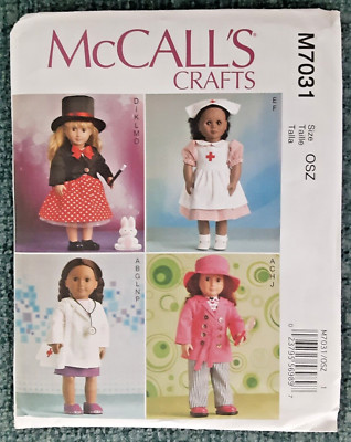 McCall's Pattern M7031 18'' Doll Clothes Sewing Craft Project 7031 (H)