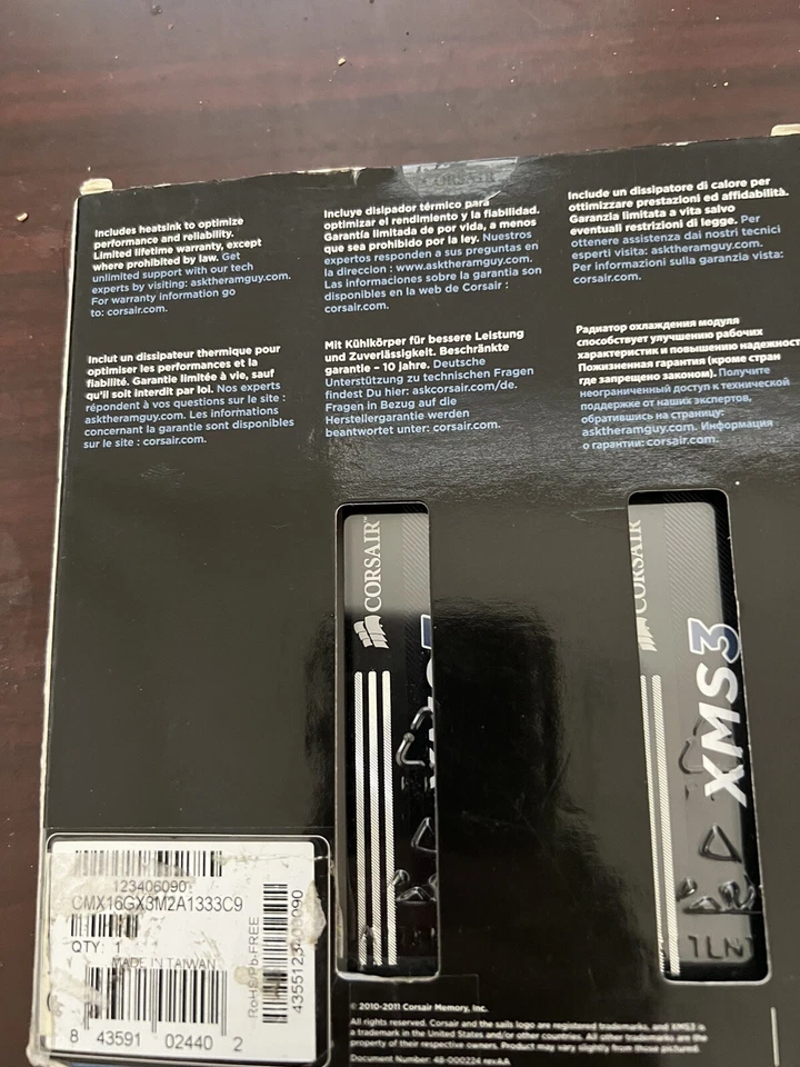 Corsair XMS3 16GB 2x8GB DDR3 1333 MHz PC3 10666 Desktop Memory 1.5V - Image 4 of 4