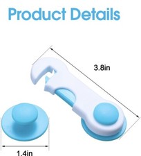 12 Pieces Child Safety Cabinet Locks Baby Proofing Cabinet Locks Color Blue 