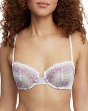 Scarlett Blue Floral Lace Unlined Balconette Underwire Bra Style 32, 34, 36, 38