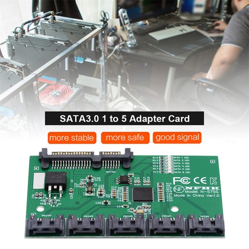 Chenyang SATA 3.0 6 Gbit/s 1 bis 5 Splitter Ports HUB Adapter Konverter PM - Bild 6 von 7