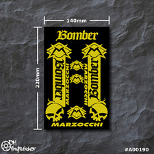 Marzocchi Sticker Gelb | Aufklebersatz Set Fahrrad eBike BMX MTB Gabel