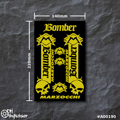 Marzocchi Sticker Gelb | Aufklebersatz Set Fahrrad eBike BMX MTB Gabel