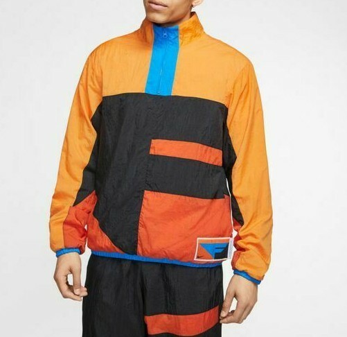 Nike Men's Flight Basketball Black/Multi Half-Zip Jacket (CN8508