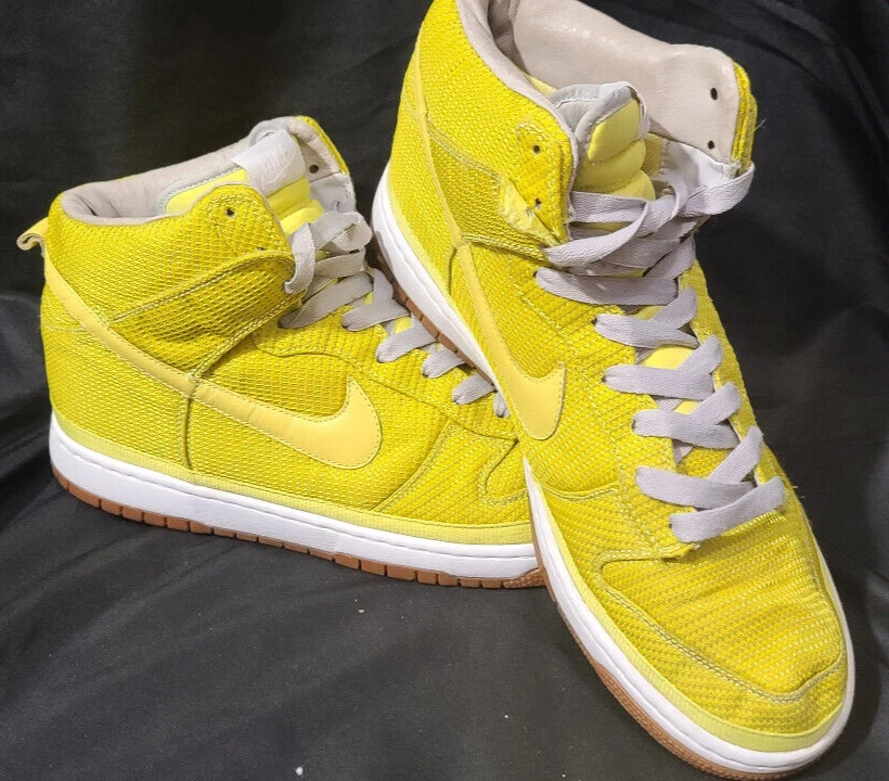 ❤Meilleur $❤ NIKE DUNK HIGH SUPREME ÉLECTROLIME OZONE GRIS BLANC TAILLE 12 324759 331 ❤