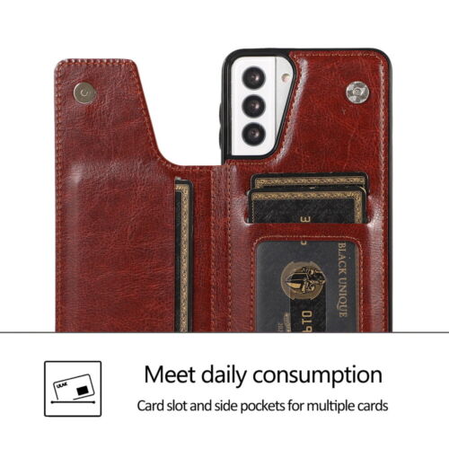 Leather Card Slot Wallet Case Cover Kickstand For Samsung Galaxy A13 A33 A53 A73 - Picture 14 of 81