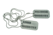 Wolverine Logan X-men Vintage Arma-X Doble Cara Etiqueta de Perro Colgante Collar