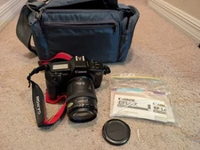 Canon EOS 650 SLR 35mm Film Camera Body+EF 35-105mm 3.5-4.5 Lens and Case