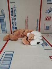Vintage 1996 Retired TY Beanie Babies Wrinkles the Bulldog Trl4 407