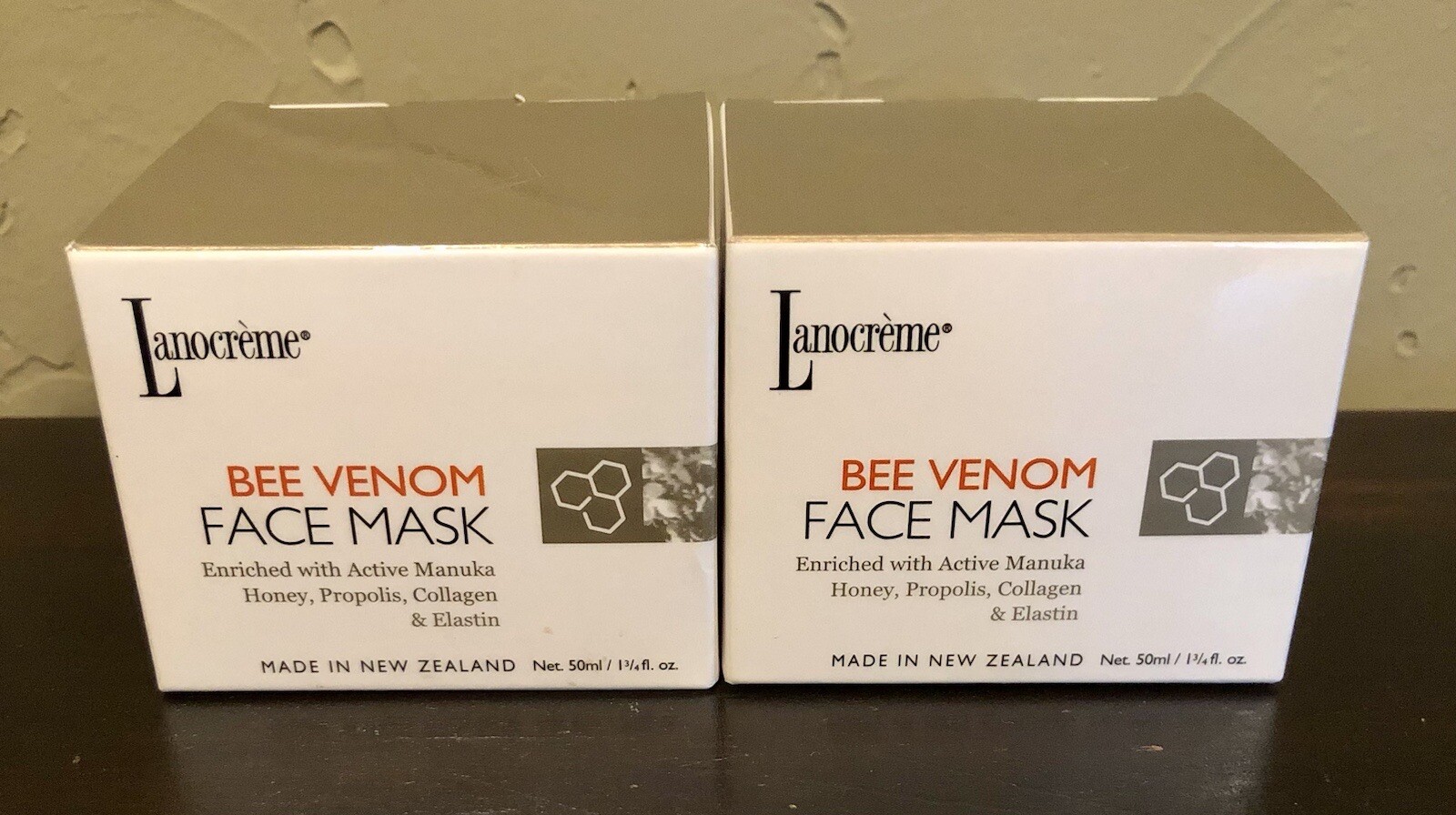 (2) Lanocreme Bee Venom Face Mask w/ Manuka Honey 1.75 oz Each Exp 02