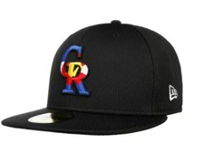 Colorado Rockies Hat Cap Black NEW ERA Fitted