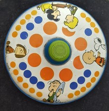 AWESOME VTG Peanuts SNOOPY CHARLIE BROWN Tin Litho SPINNING TOP Vintage Schulz