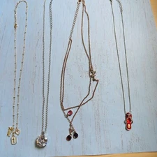Dainty Necklace Lot See Description For Details