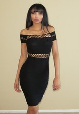 G2U SOLID BLACK NYLON SPANDEX CASUAL CAP SLEEVE BODYCON SHORT DRESS S M O/S NEW 