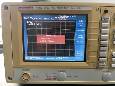 ADVANTEST R3132 スペクトラムアナライザー 9KHz-3GHz Advantest R3132 Spectrum Analyzer 9KHz - 3GHz | eBay