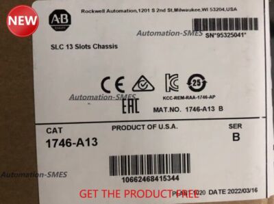 New Factory Sealed  1746-A13 SLC 500 13 Slots PLC Chassis Rack 1746A13