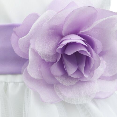 Kids Flower Girls Dress Bowknot Wedding Baptism Christening Tutu Dresses Gown - Picture 20 of 132