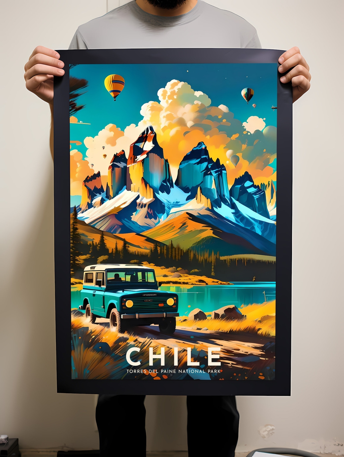 Chile Travel Poster Wall Art National Park Print Instant Hanging Decor New Home