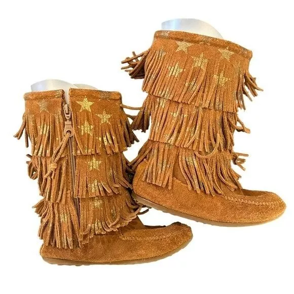 Minnetonka fringe boots clearance kids