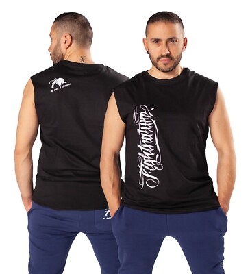FIGHTNATURE Herren T-Shirt ärmellos, S-XXL. MMA, BJJ, Kampfsport, Muay Thai, SV