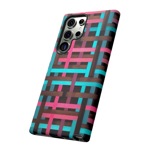 Pink Cyan Birch Grid Phone Case for iPhone, Samsung Galaxy, Pixel - 第 176/240 張圖片