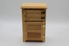 VINTAGE CONCORD DOLLHOUSE NATURAL WOOD ICE BOX, BEAUTIFUL, MINT Condition