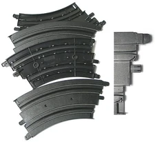 4pc Micro Scalextric 1/64 HO Slot Car 9" 1/8 Radius CURVE Track Unused ML-13881
