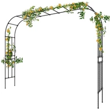 BUKLIYN Garden Arch Trellis - Length: 126in, Height: 94.5in Garden Arch Arbor...