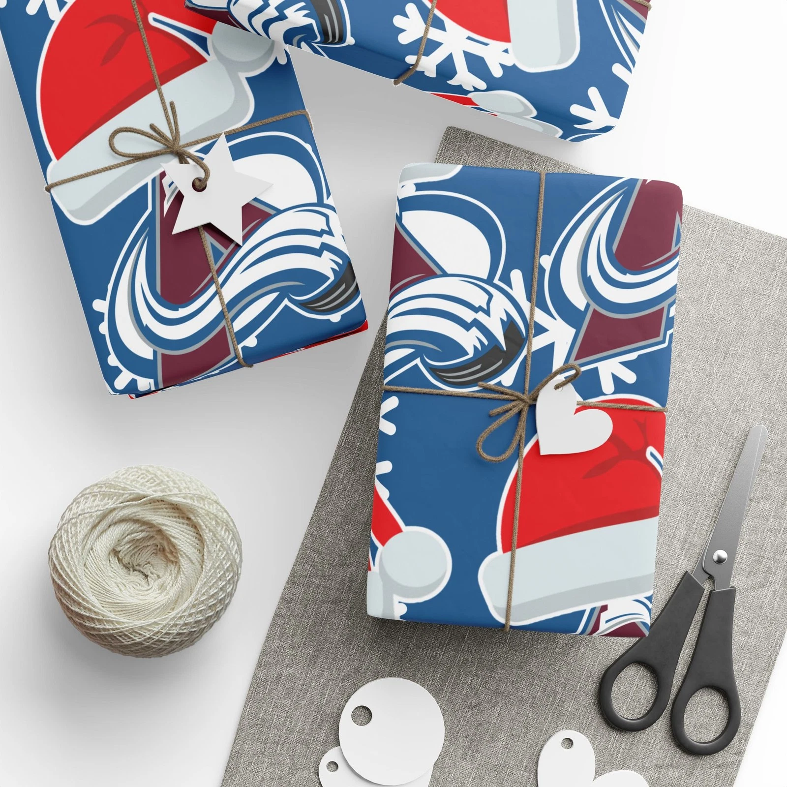 Colorado Avalanche Hockey Christmas Wrapping Paper Holiday Gift